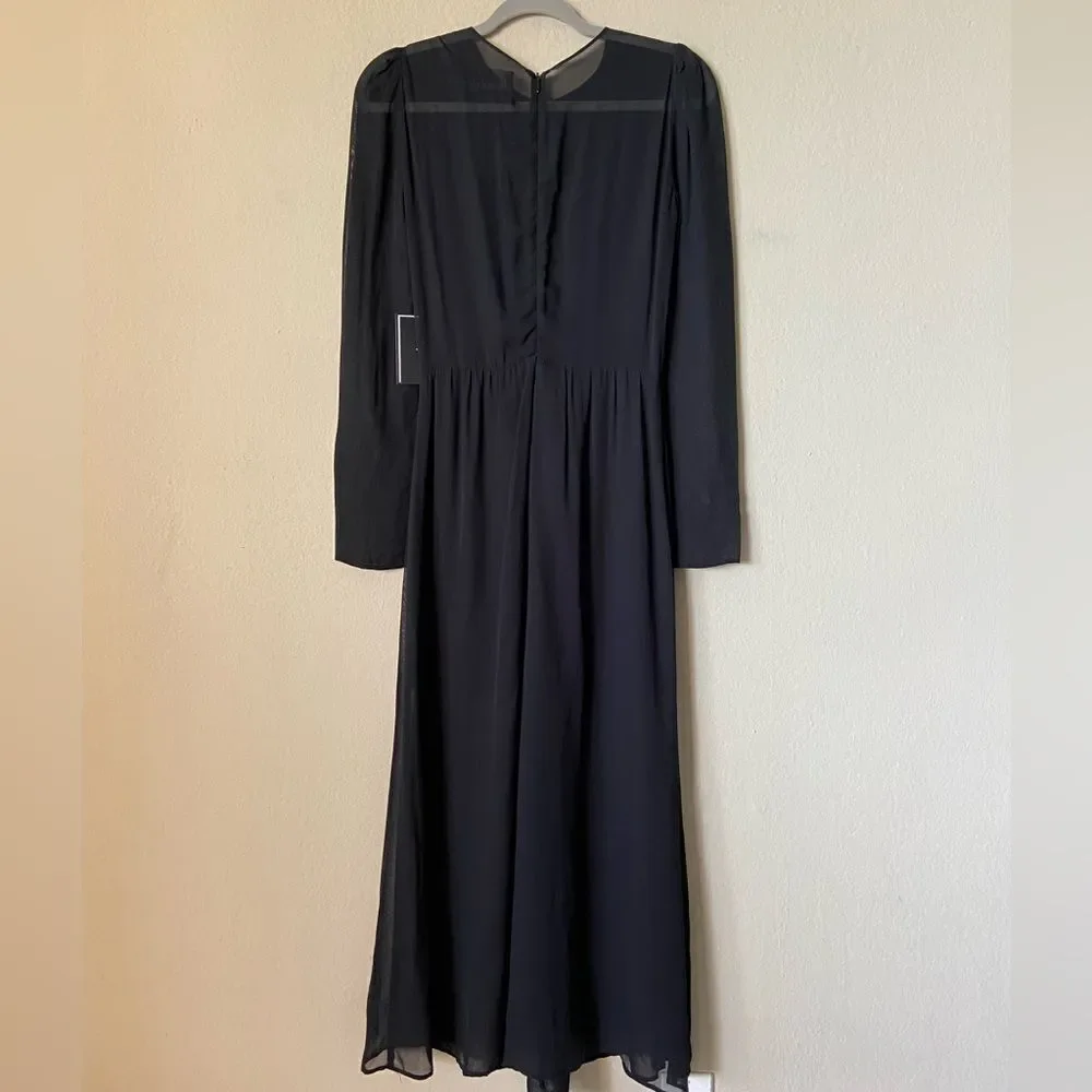 NWT Reformation Jupiter Midi Black Dress Size XS - Picture 7 of 10